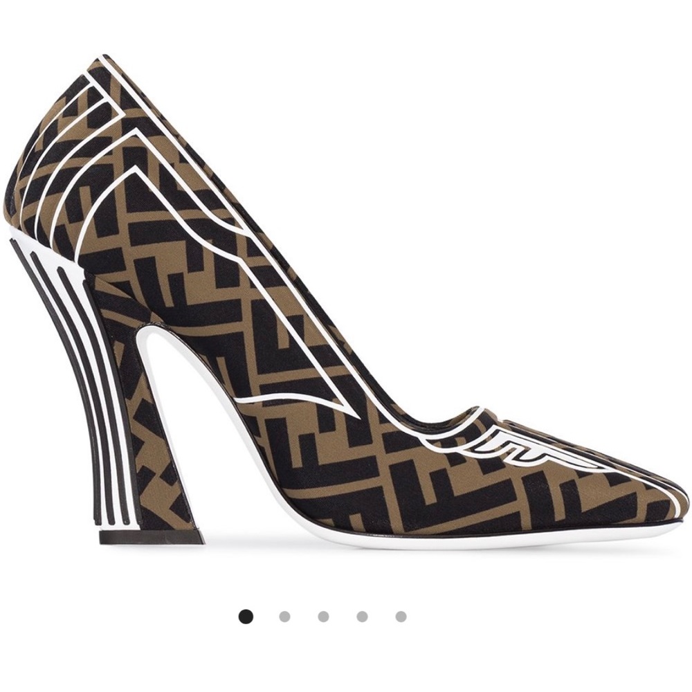 Fendi FFreedom Embossed Monogram FF Logo Pump